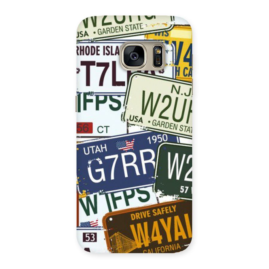 Vintage License Plates Back Case for Galaxy S7