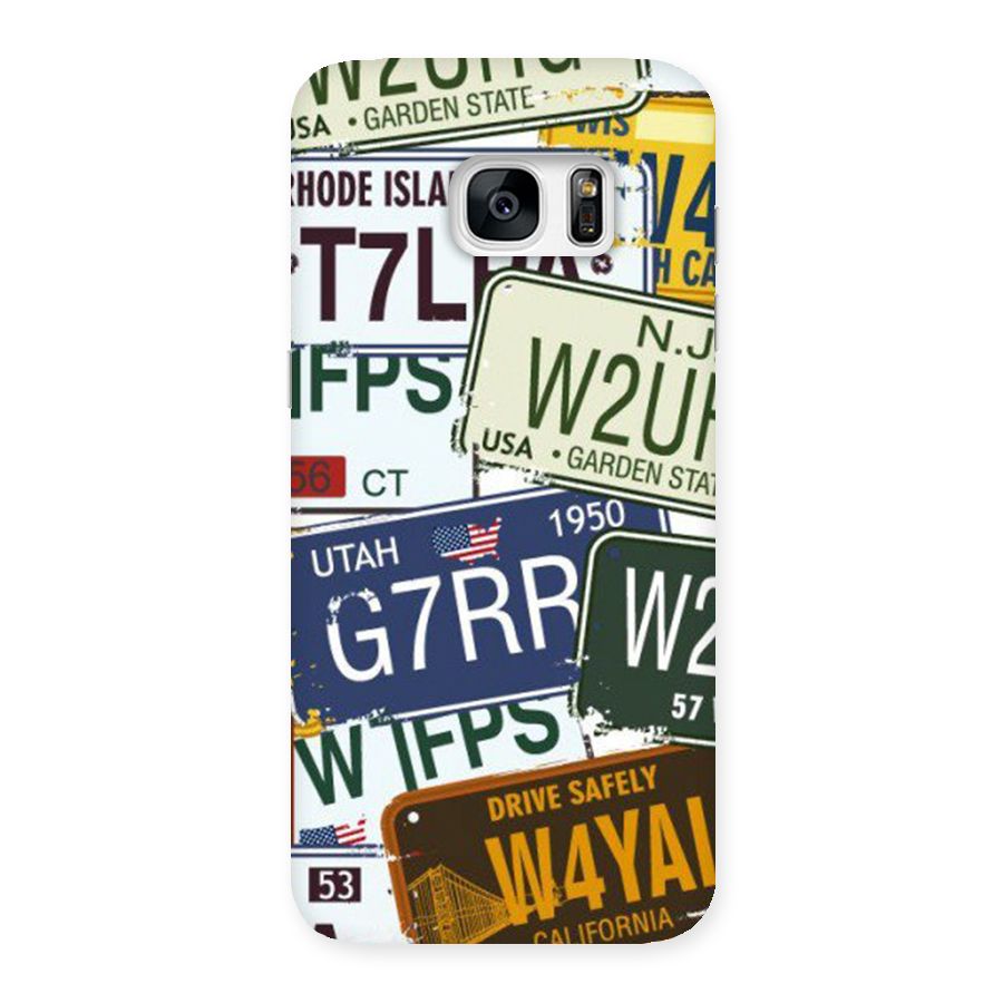 Vintage License Plates Back Case for Galaxy S7 Edge