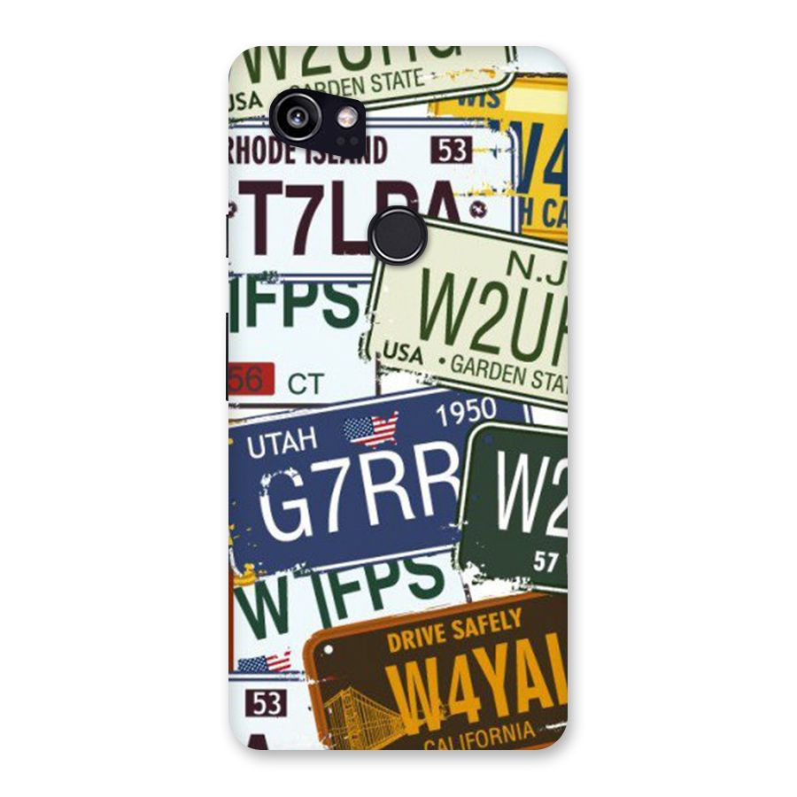 Vintage License Plates Back Case for Google Pixel 2 XL