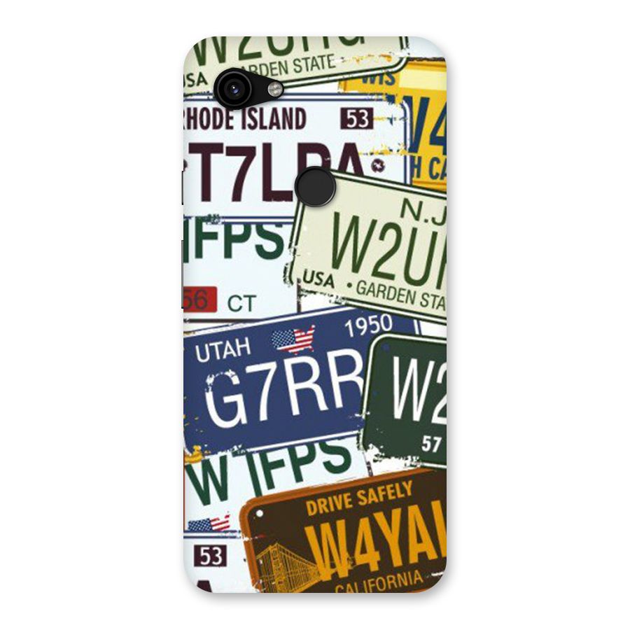 Vintage License Plates Back Case for Google Pixel 3a XL