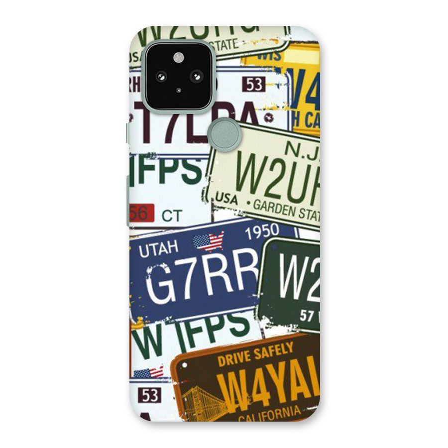 Vintage License Plates Back Case for Google Pixel 5
