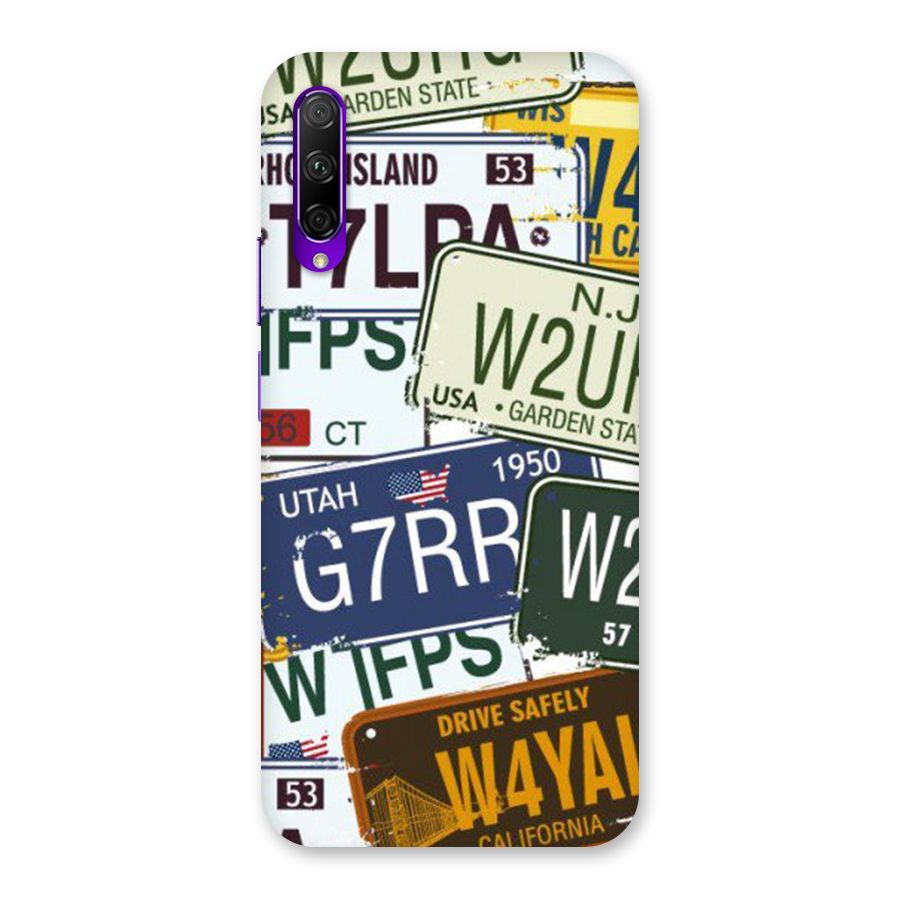 Vintage License Plates Back Case for Honor 9X Pro