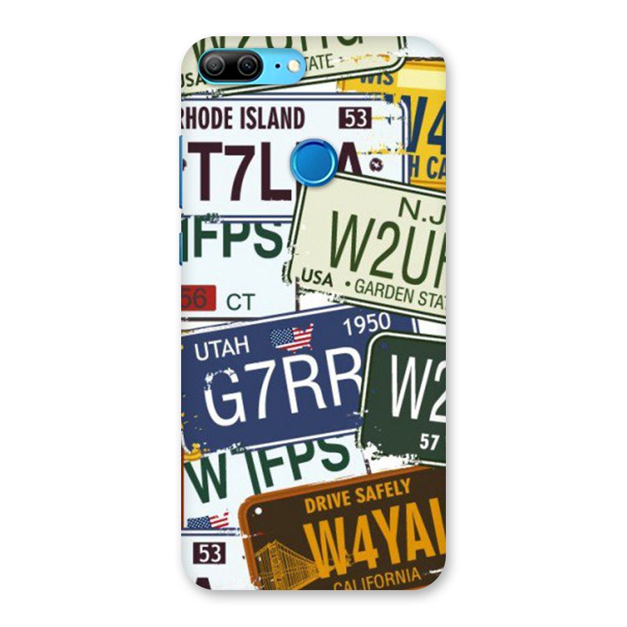 Vintage License Plates Back Case for Honor 9 Lite