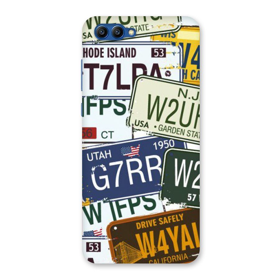 Vintage License Plates Back Case for Honor View 10