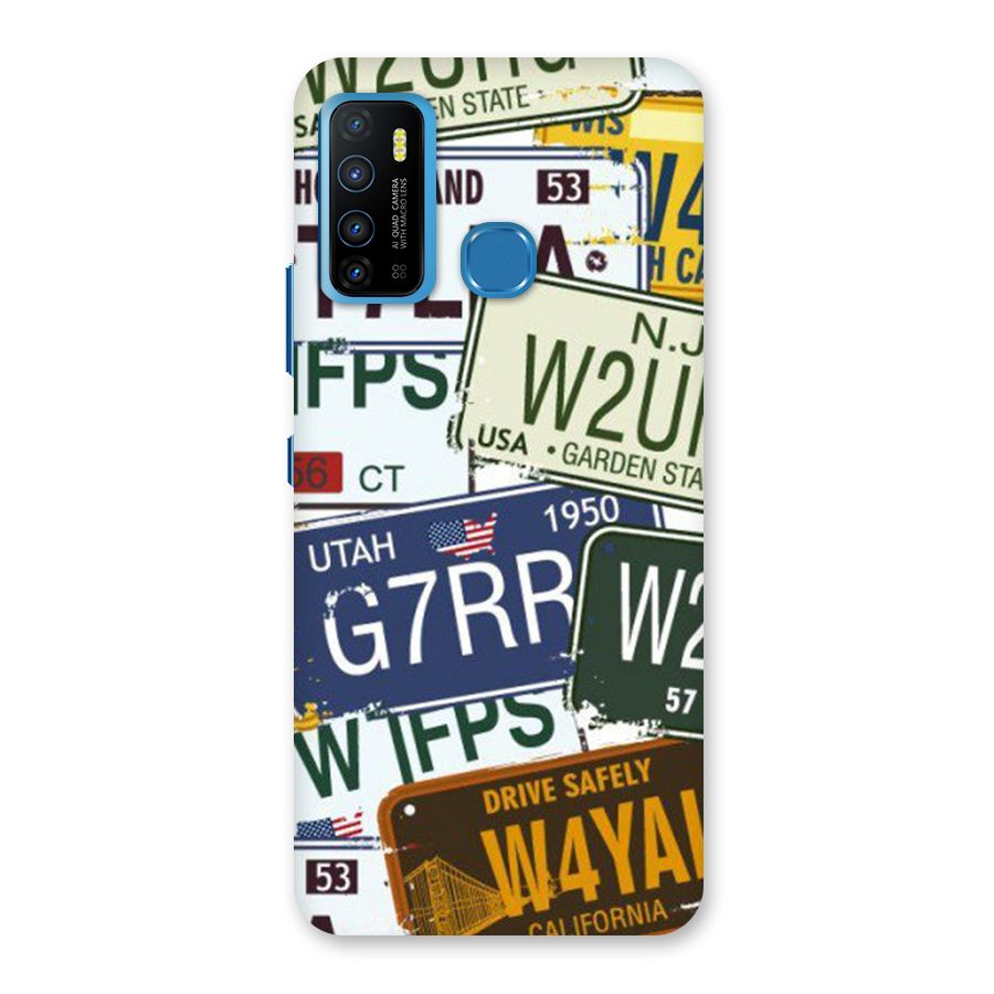 Vintage License Plates Back Case for Infinix Hot 9