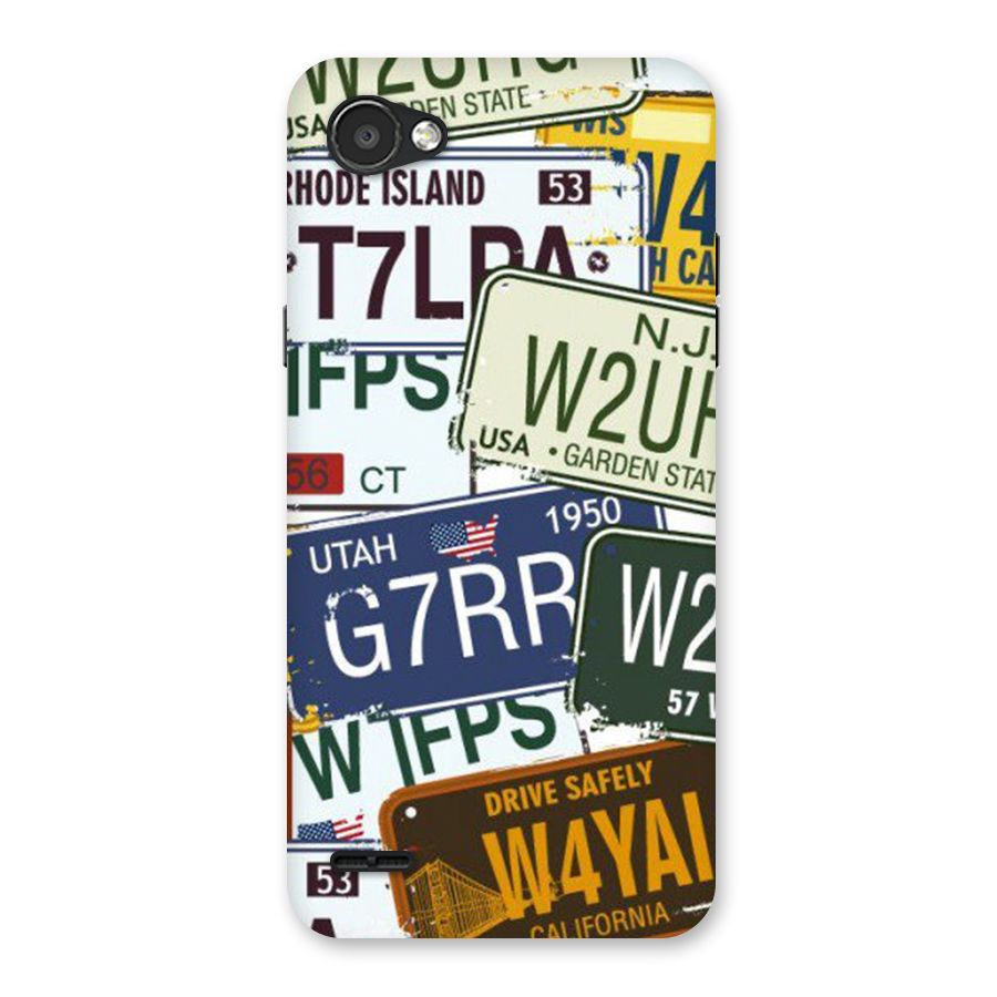 Vintage License Plates Back Case for LG Q6