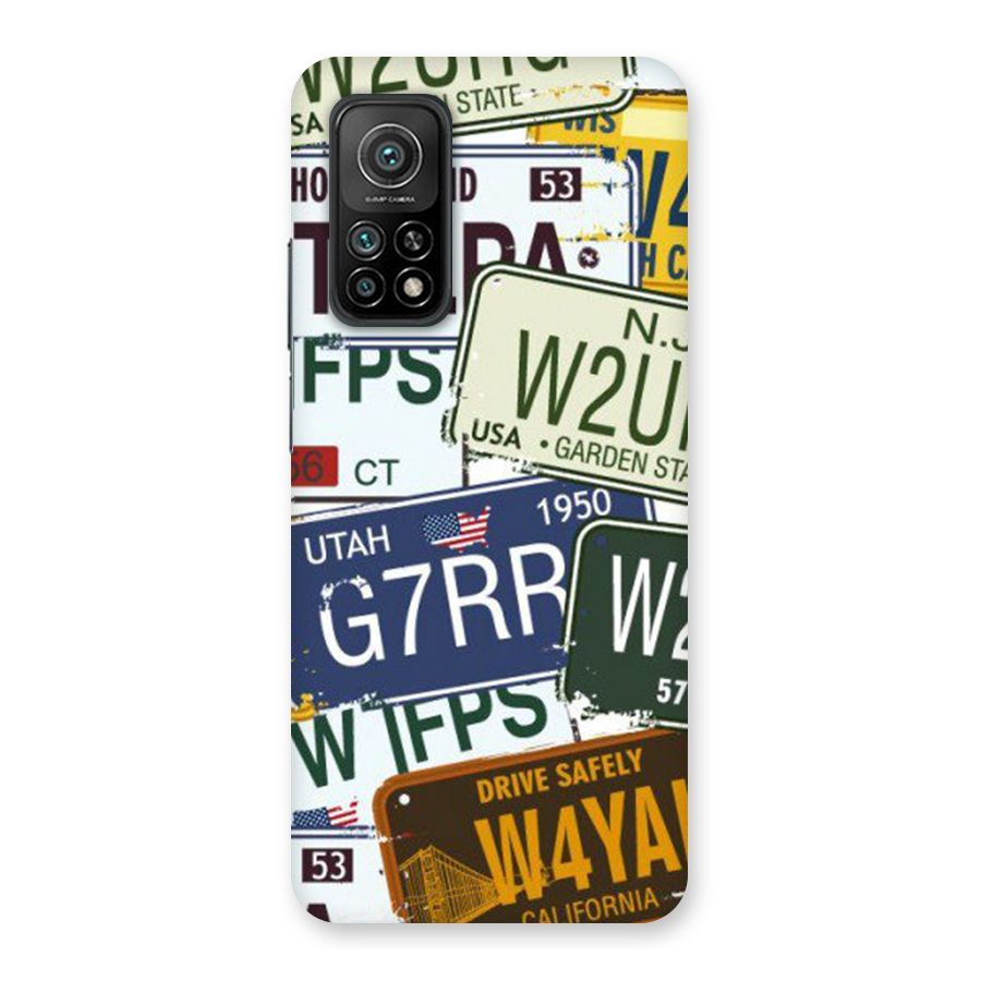 Vintage License Plates Back Case for Mi 10T Pro 5G