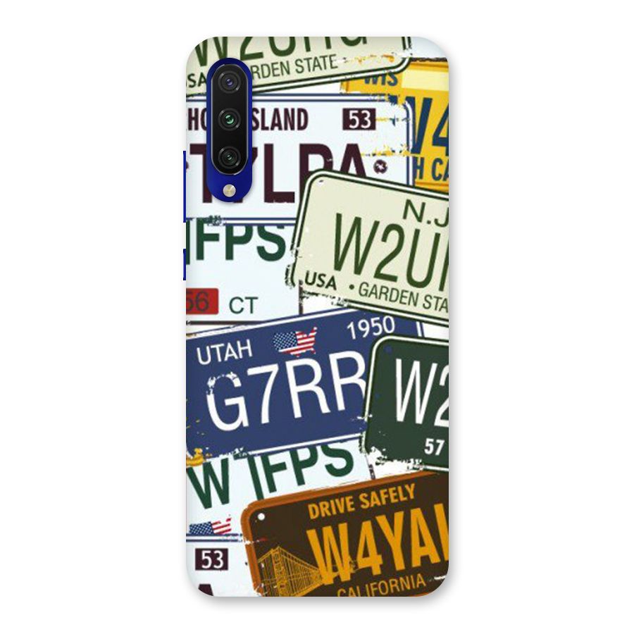 Vintage License Plates Back Case for Mi A3