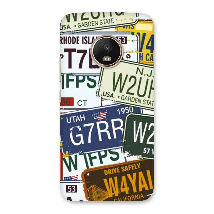 Vintage License Plates Back Case for Moto G5 Plus