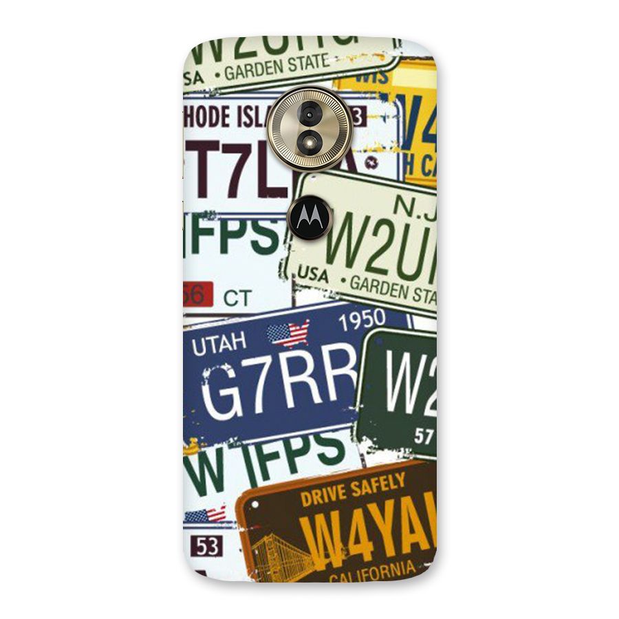 Vintage License Plates Back Case for Moto G6 Play