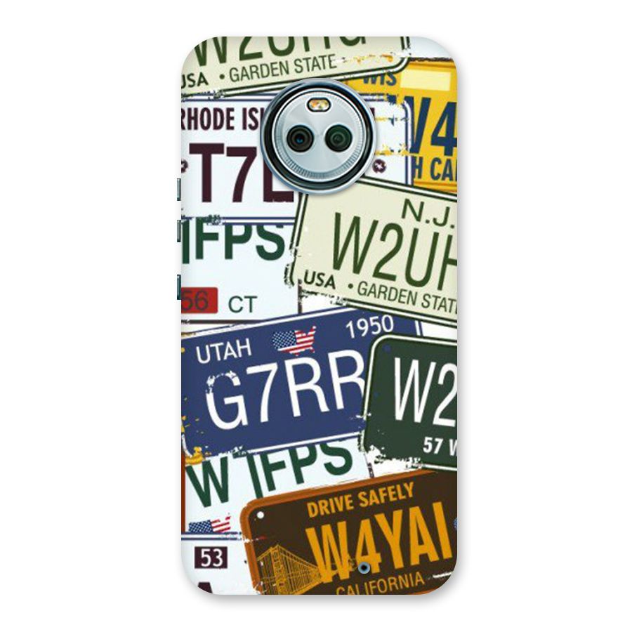 Vintage License Plates Back Case for Moto X4