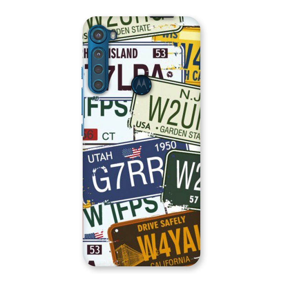 Vintage License Plates Back Case for Motorola One Fusion Plus