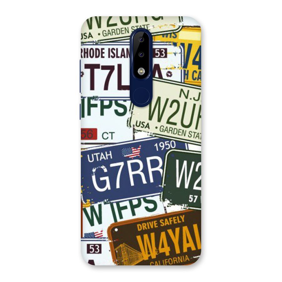 Vintage License Plates Back Case for Nokia 5.1 Plus