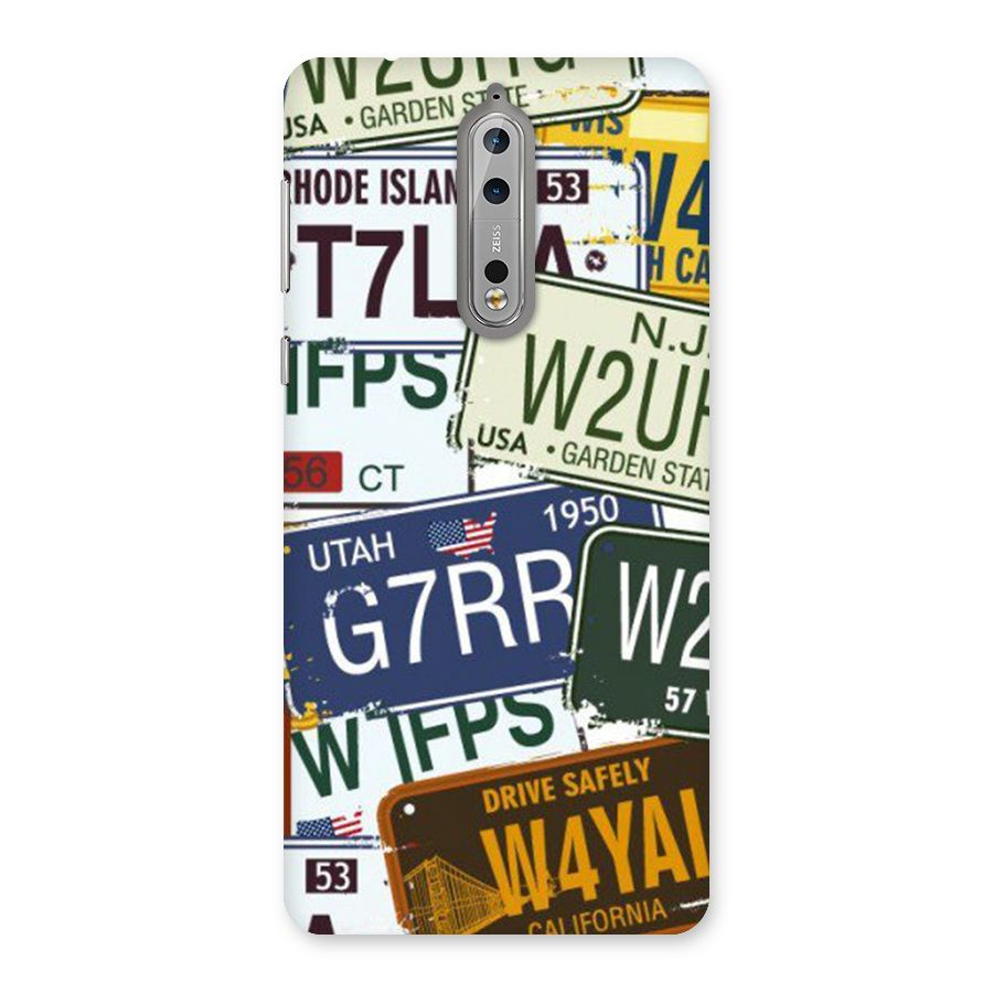 Vintage License Plates Back Case for Nokia 8