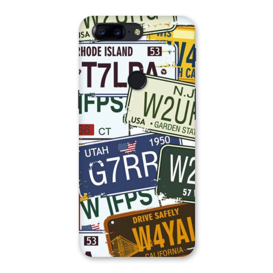 Vintage License Plates Back Case for OnePlus 5T