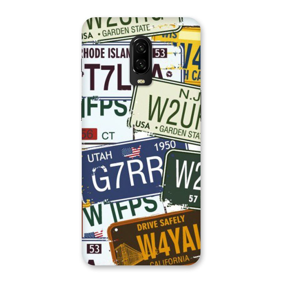 Vintage License Plates Back Case for OnePlus 6T