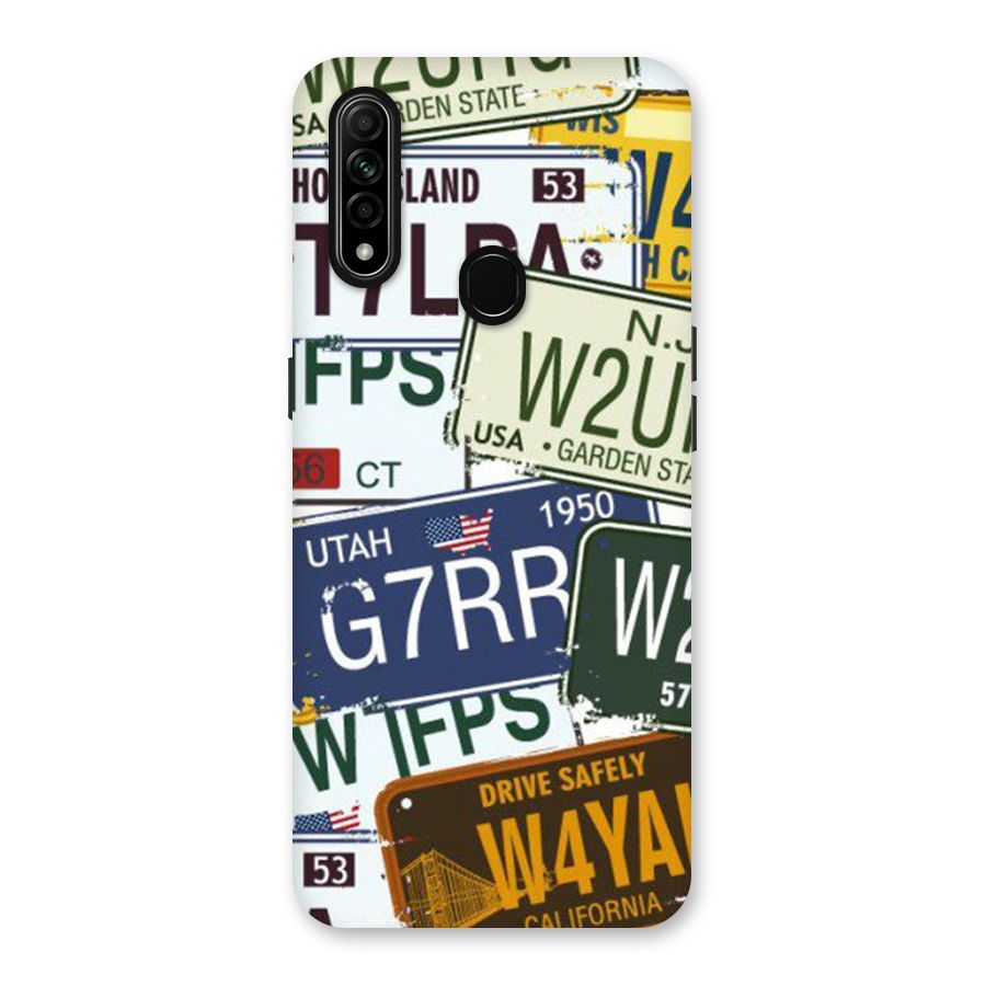 Vintage License Plates Back Case for Oppo A31