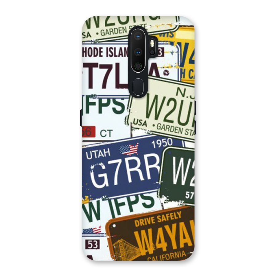 Vintage License Plates Back Case for Oppo A5 (2020)