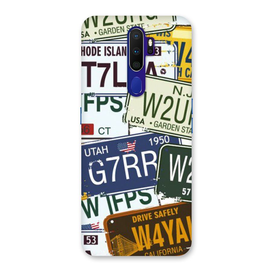 Vintage License Plates Back Case for Oppo A9 (2020)
