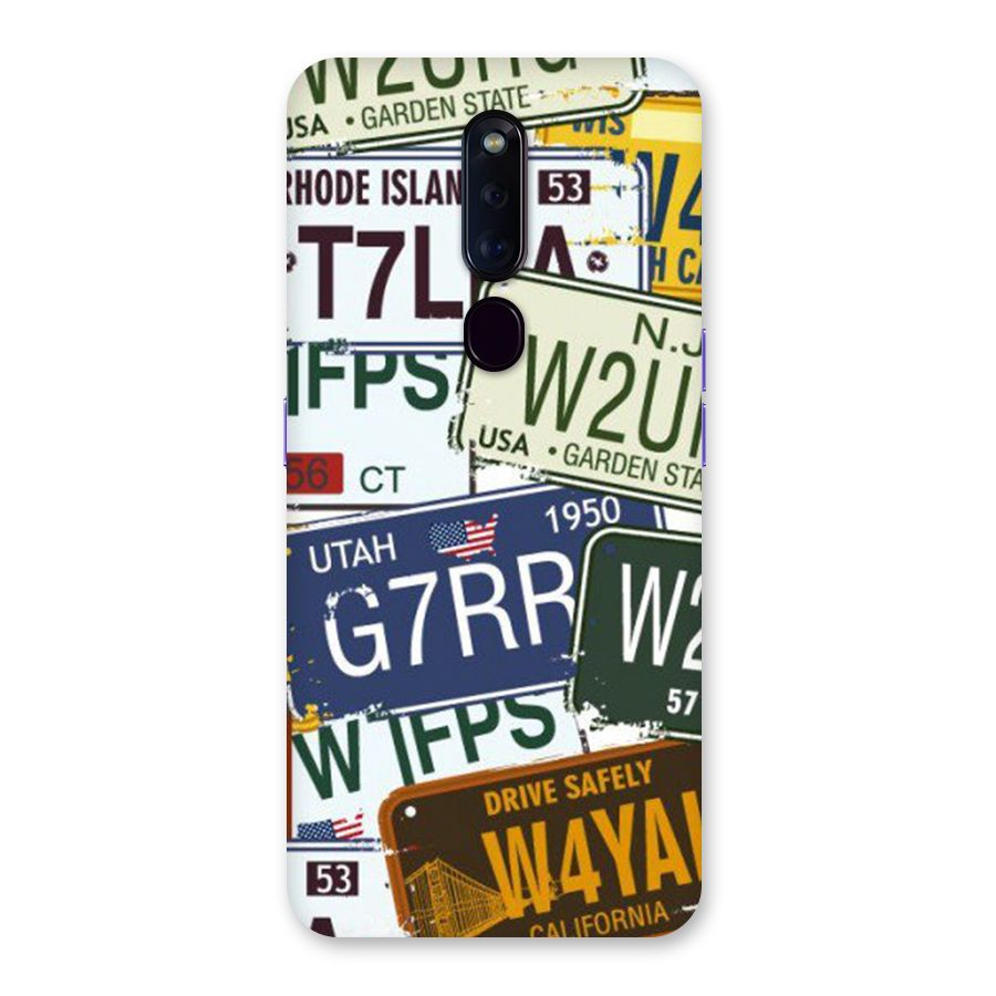Vintage License Plates Back Case for Oppo F11 Pro
