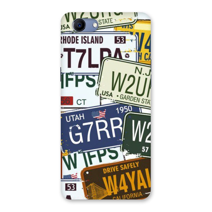Vintage License Plates Back Case for Oppo Realme 1