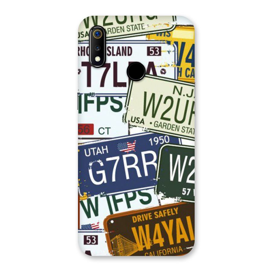 Vintage License Plates Back Case for Realme 3