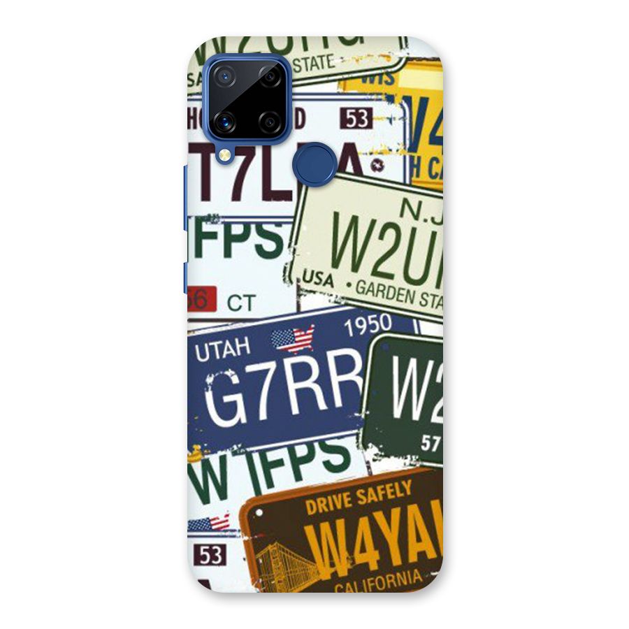 Vintage License Plates Back Case for Realme C12