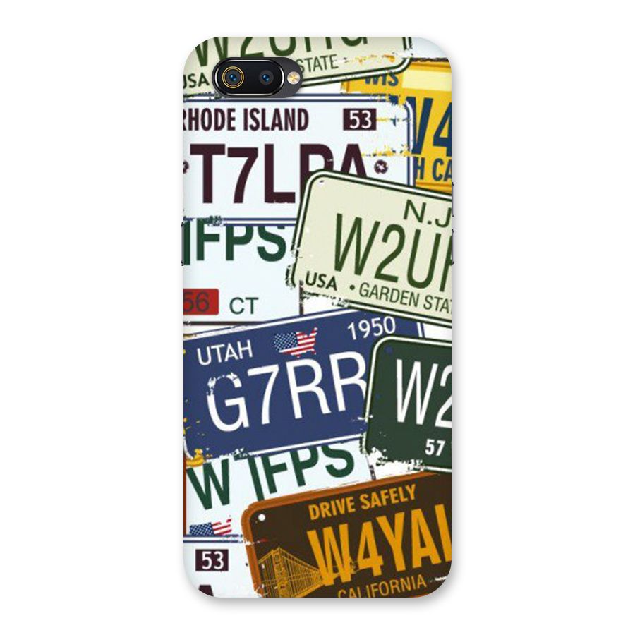 Vintage License Plates Back Case for Realme C2