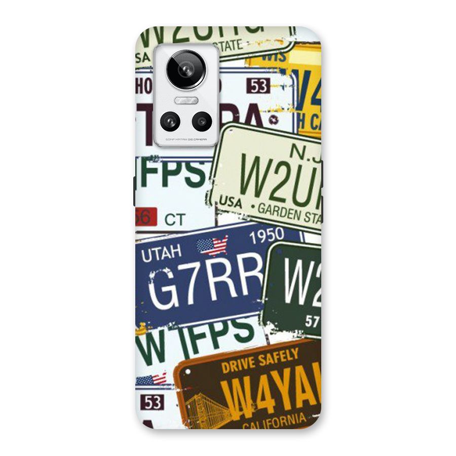 Vintage License Plates Back Case for Realme GT Neo 3