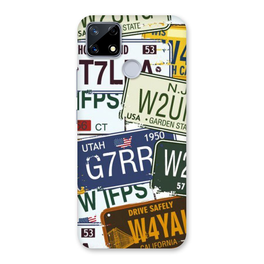 Vintage License Plates Back Case for Realme Narzo 20