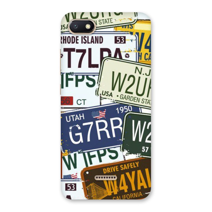 Vintage License Plates Back Case for Redmi 6A