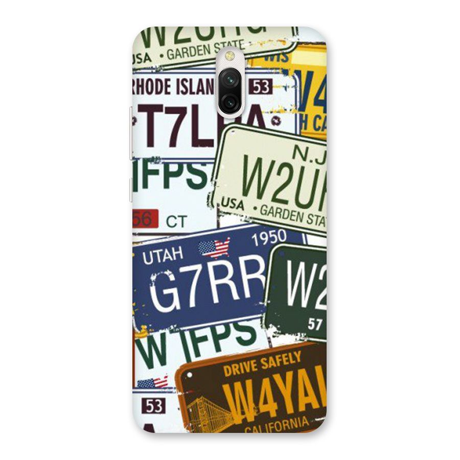Vintage License Plates Back Case for Redmi 8A Dual