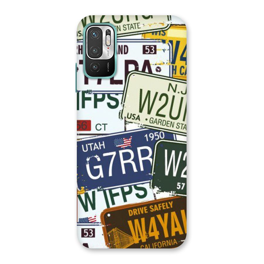 Vintage License Plates Back Case for Redmi Note 10T 5G