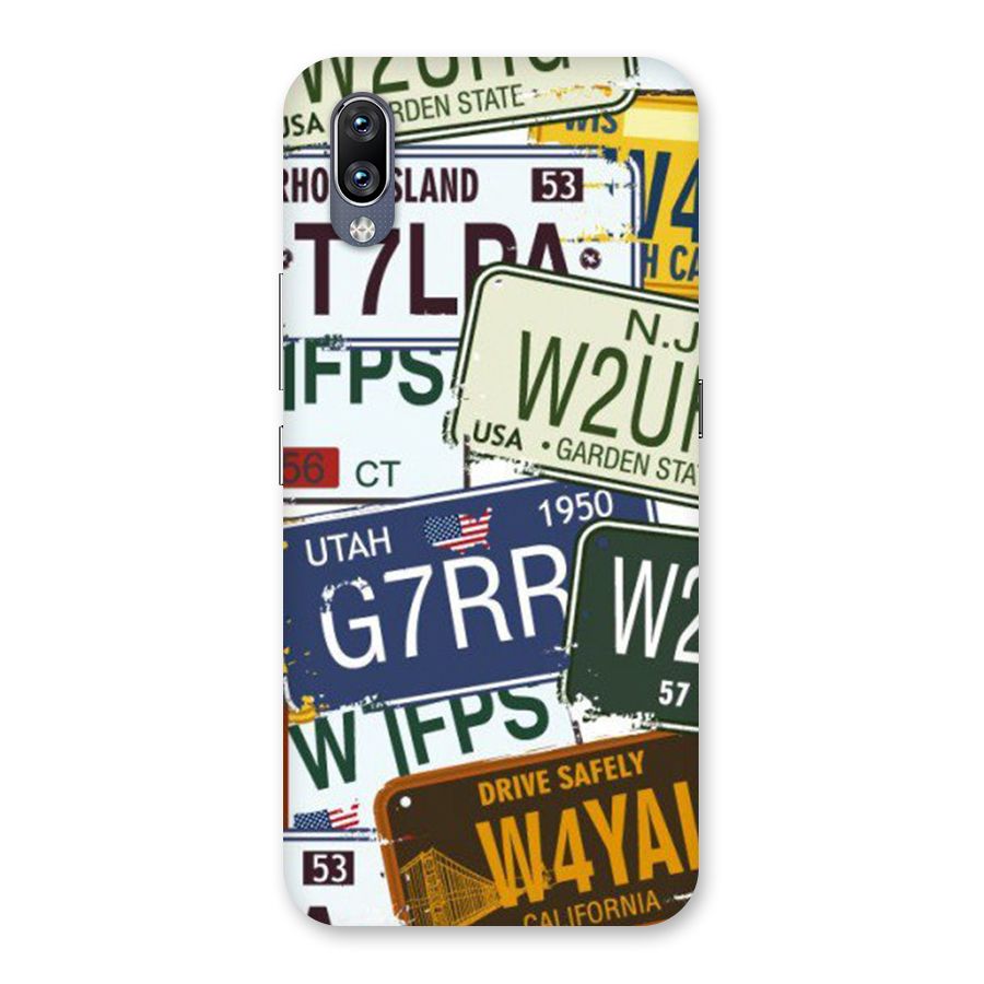 Vintage License Plates Back Case for Vivo NEX