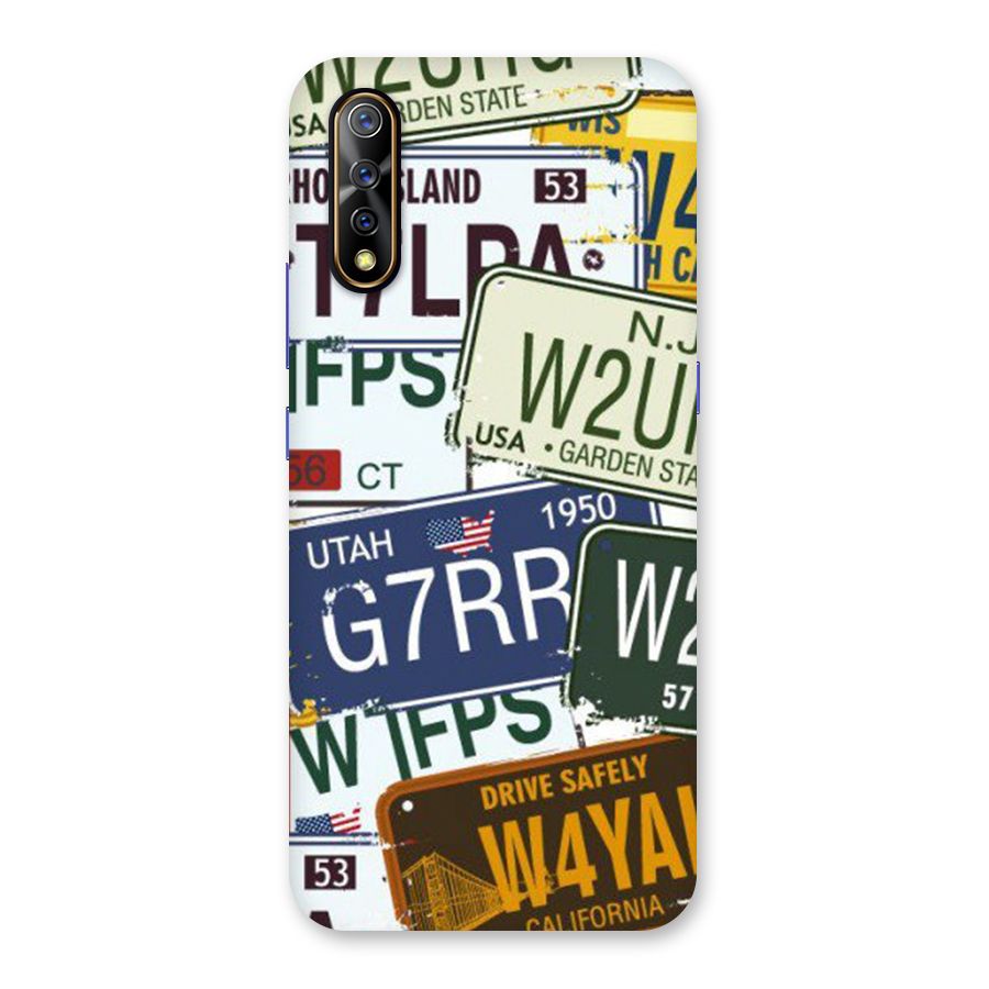 Vintage License Plates Back Case for Vivo S1