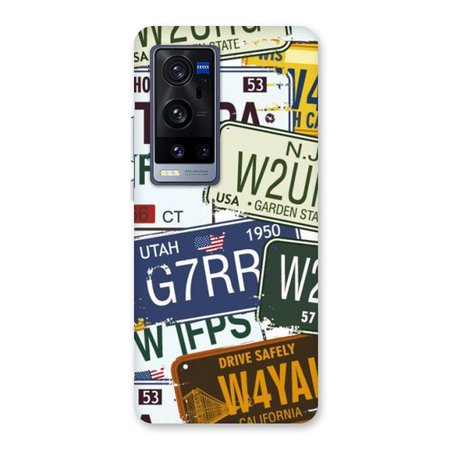 Vintage License Plates Back Case for Vivo X60 Pro Plus