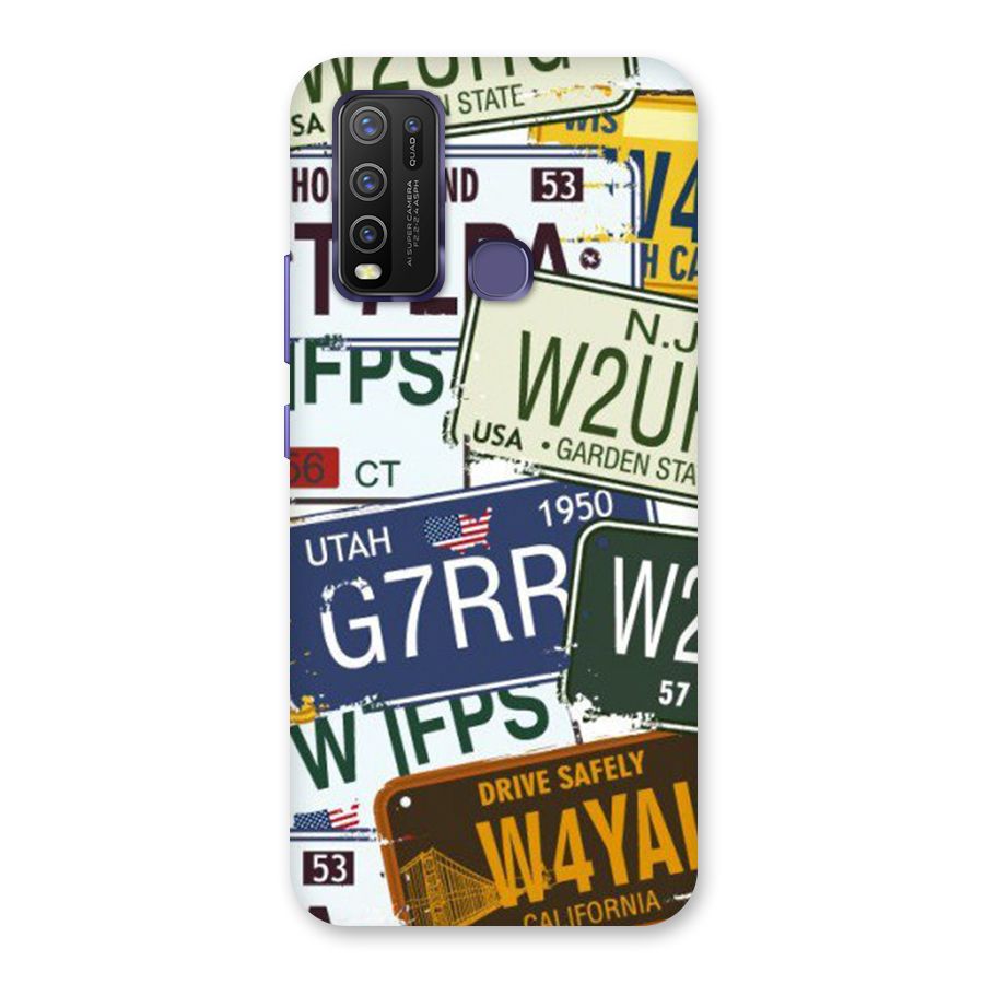 Vintage License Plates Back Case for Vivo Y50