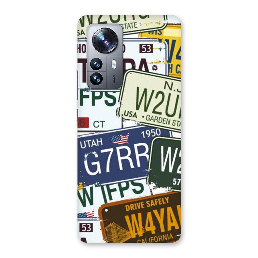 Vintage License Plates Back Case for Xiaomi 12 Pro
