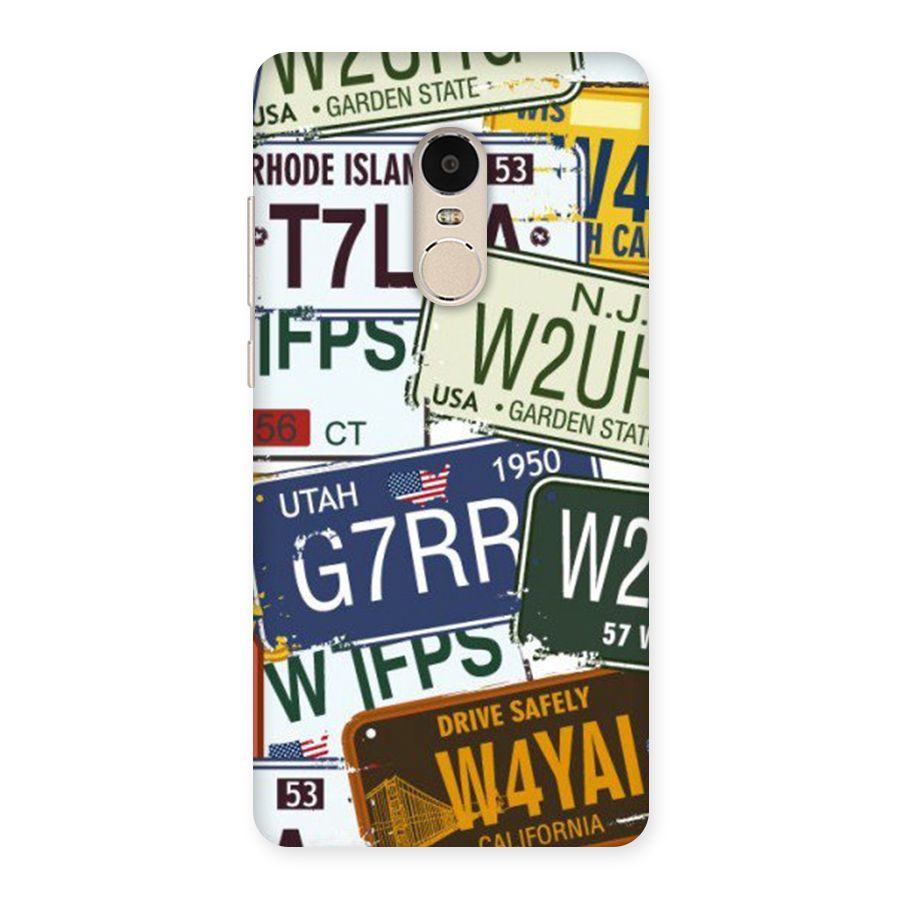 Vintage License Plates Back Case for Xiaomi Redmi Note 4