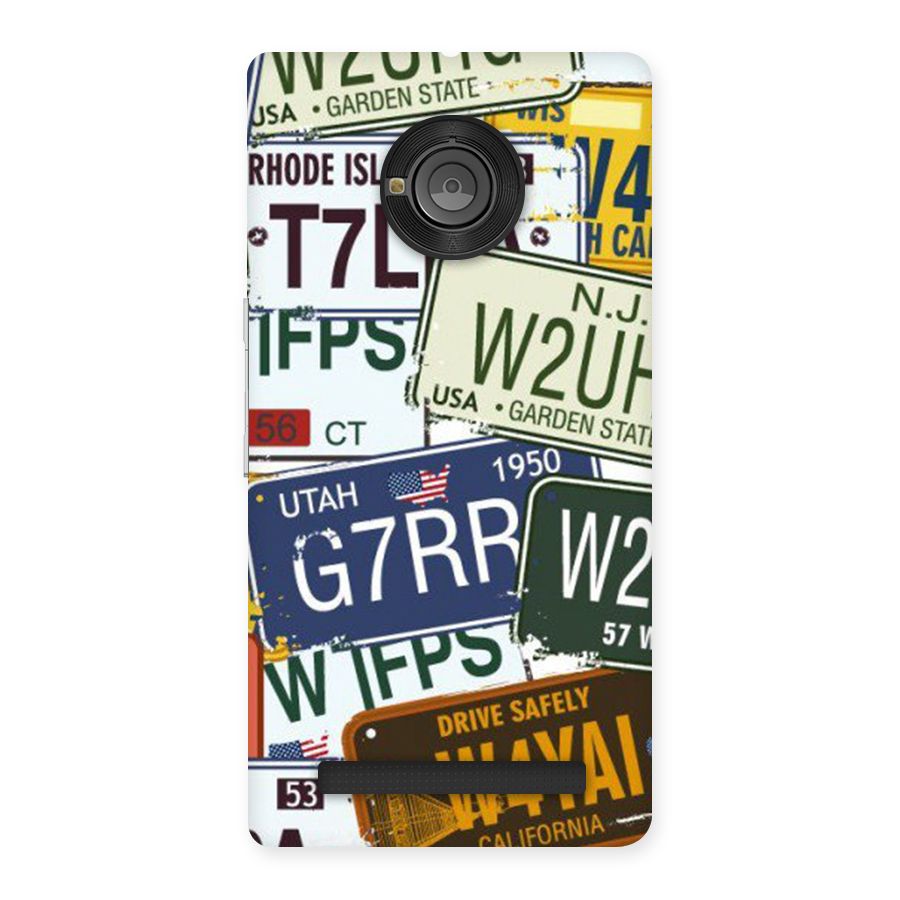 Vintage License Plates Back Case for Yu Yunique