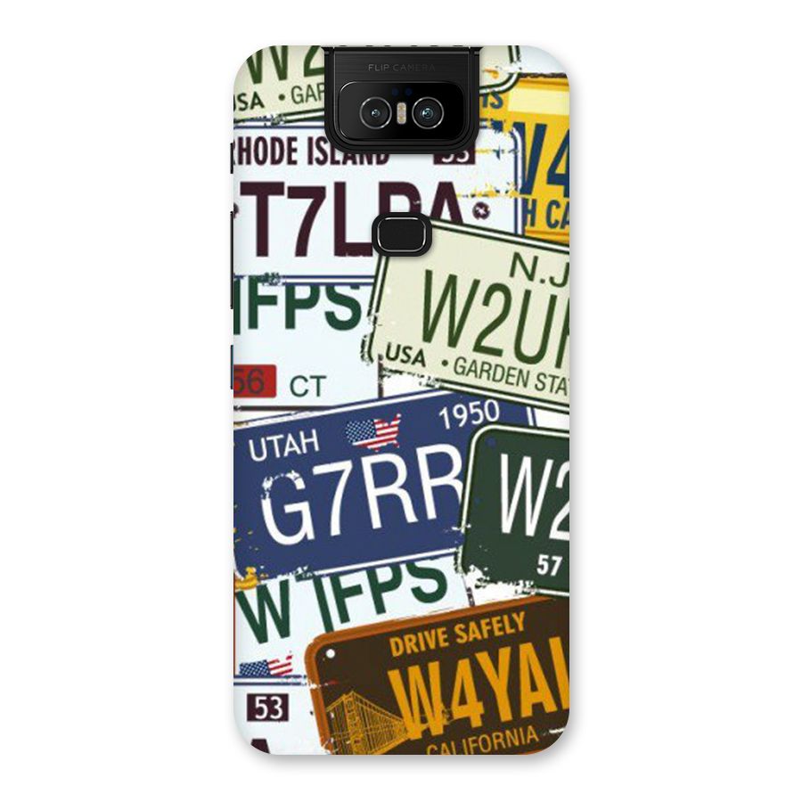 Vintage License Plates Back Case for Zenfone 6z