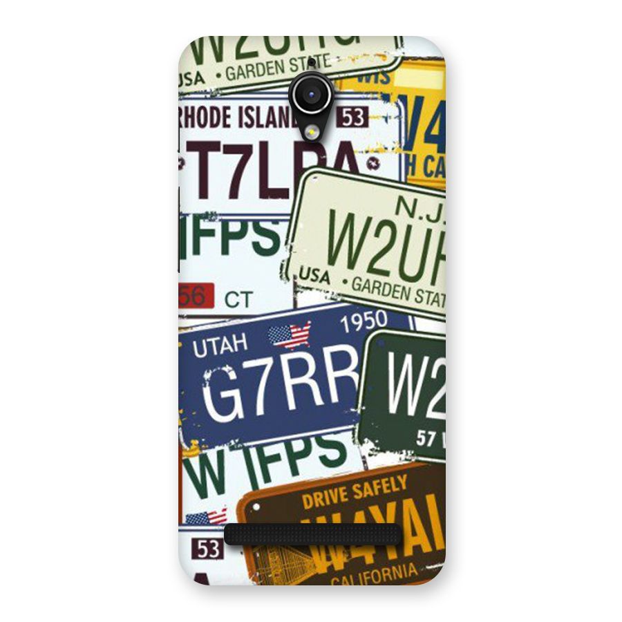 Vintage License Plates Back Case for Zenfone Go