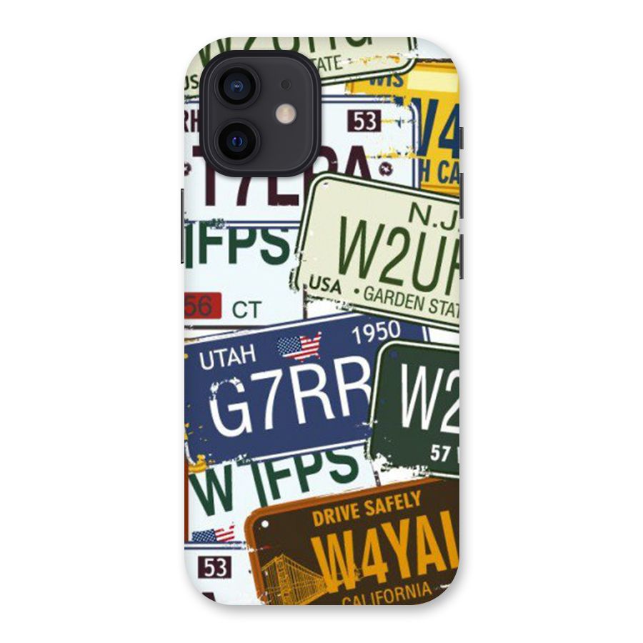 Vintage License Plates Back Case for iPhone 12