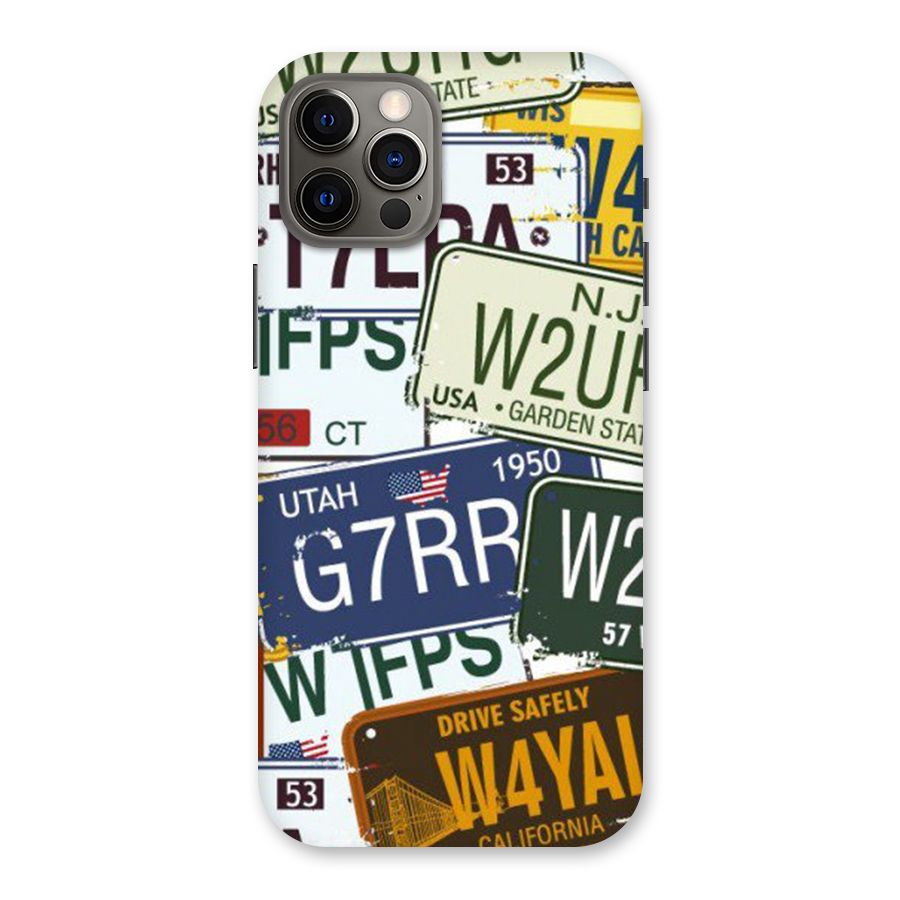Vintage License Plates Back Case for iPhone 12 Pro