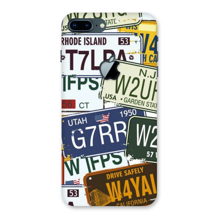Vintage License Plates Back Case for iPhone 7 Plus Apple Cut