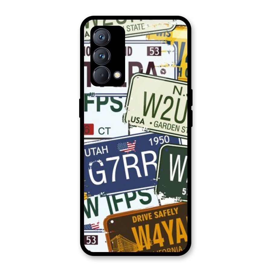 Vintage License Plates Glass Back Case for Realme GT Master Edition