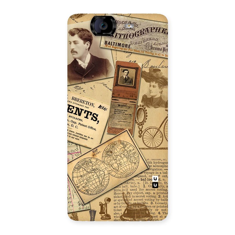 Vintage Memories Back Case for Canvas Knight A350