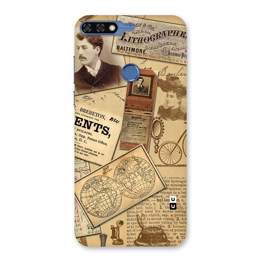 Vintage Memories Back Case for Honor 7C