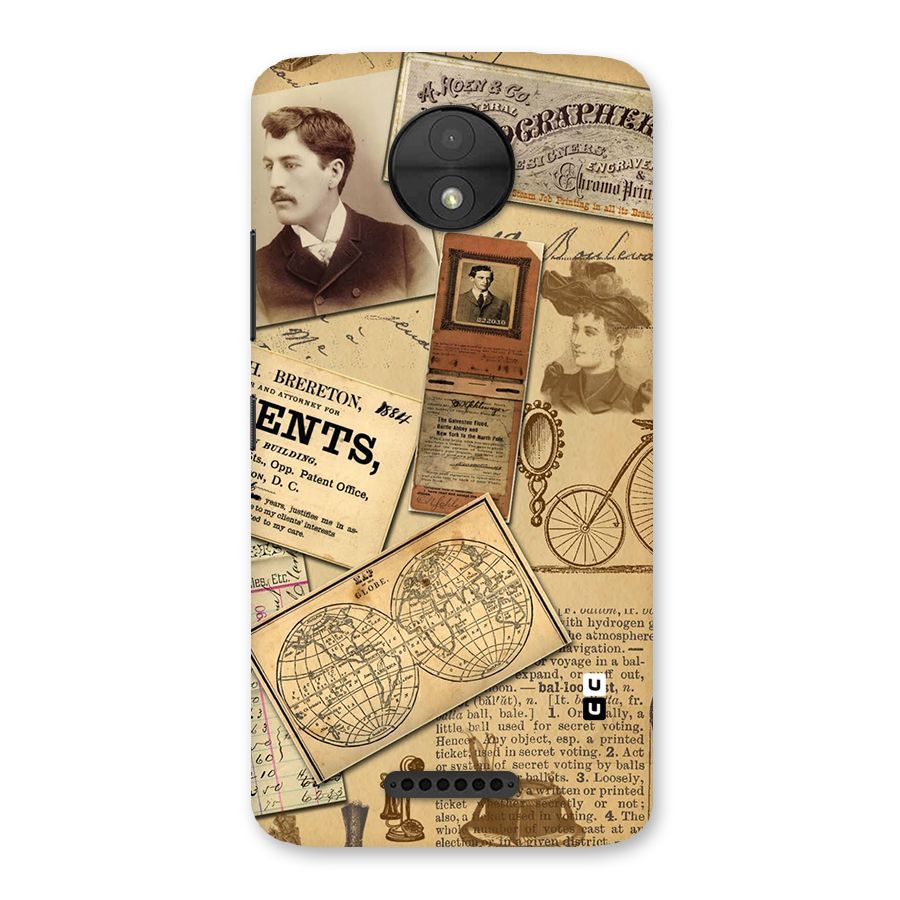 Vintage Memories Back Case for Moto C