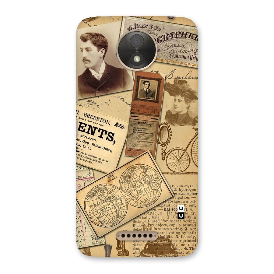 Vintage Memories Back Case for Moto C Plus